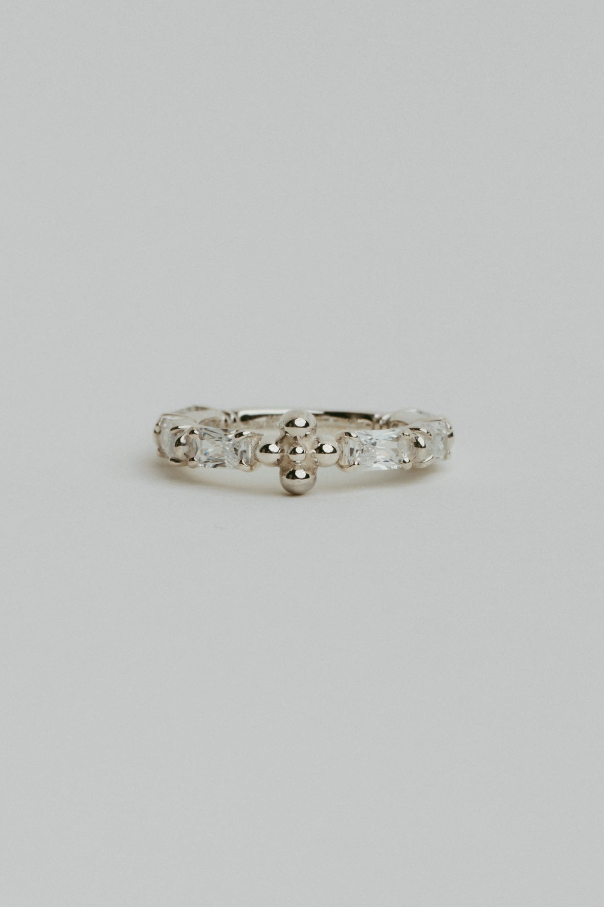 【受注販売】 flower ring/02(cz)(silver/gold)