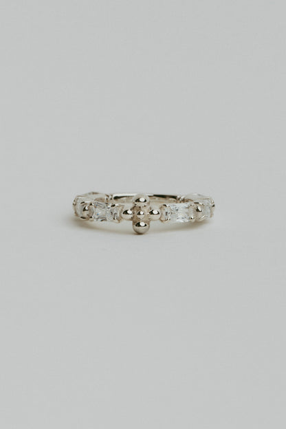 【受注販売】 flower ring/02(cz)(silver/gold)