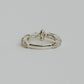 【受注販売】 flower ring/02(cz)(silver/gold)