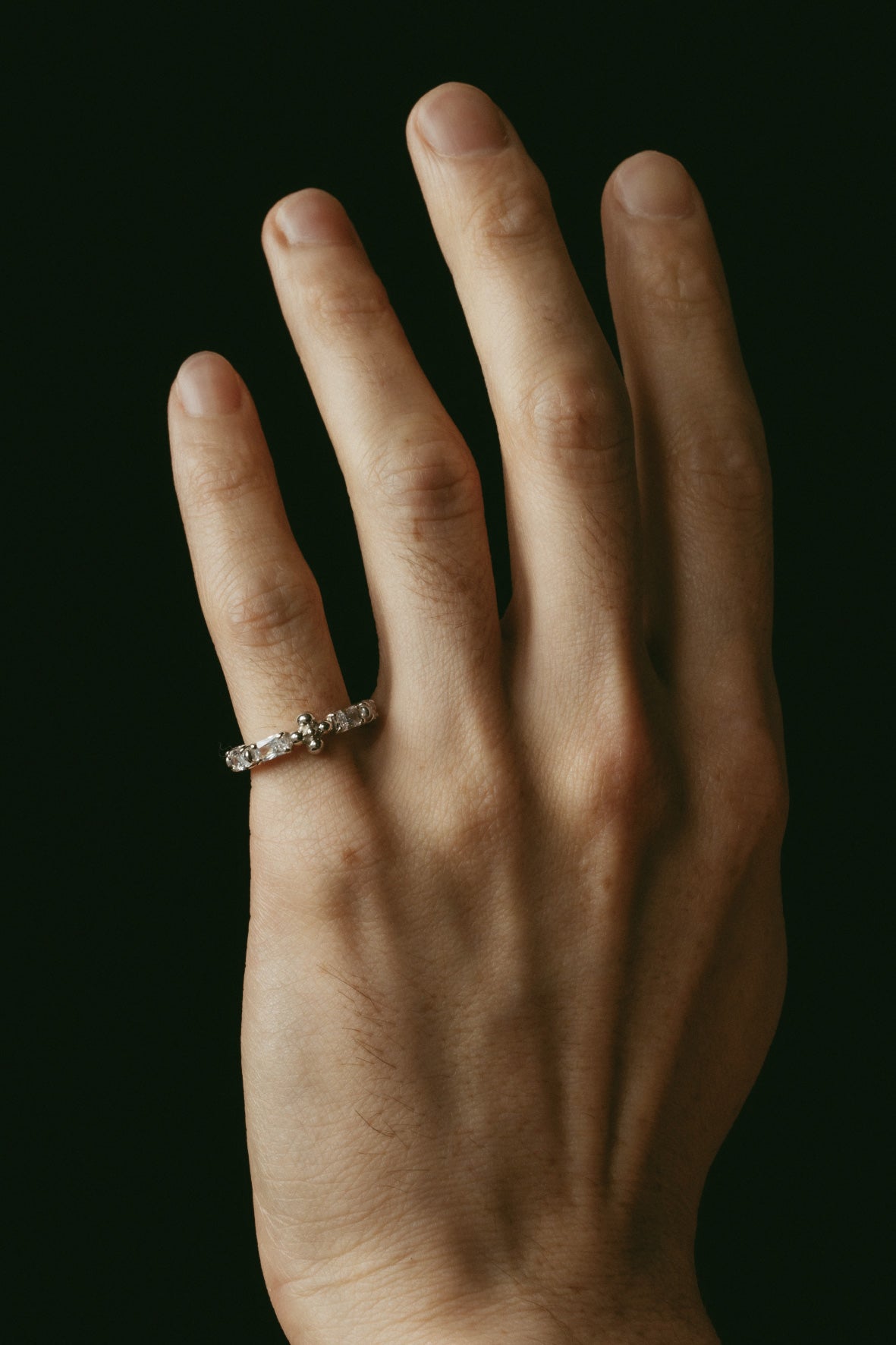【受注販売】 flower ring/02(cz)(silver/gold)