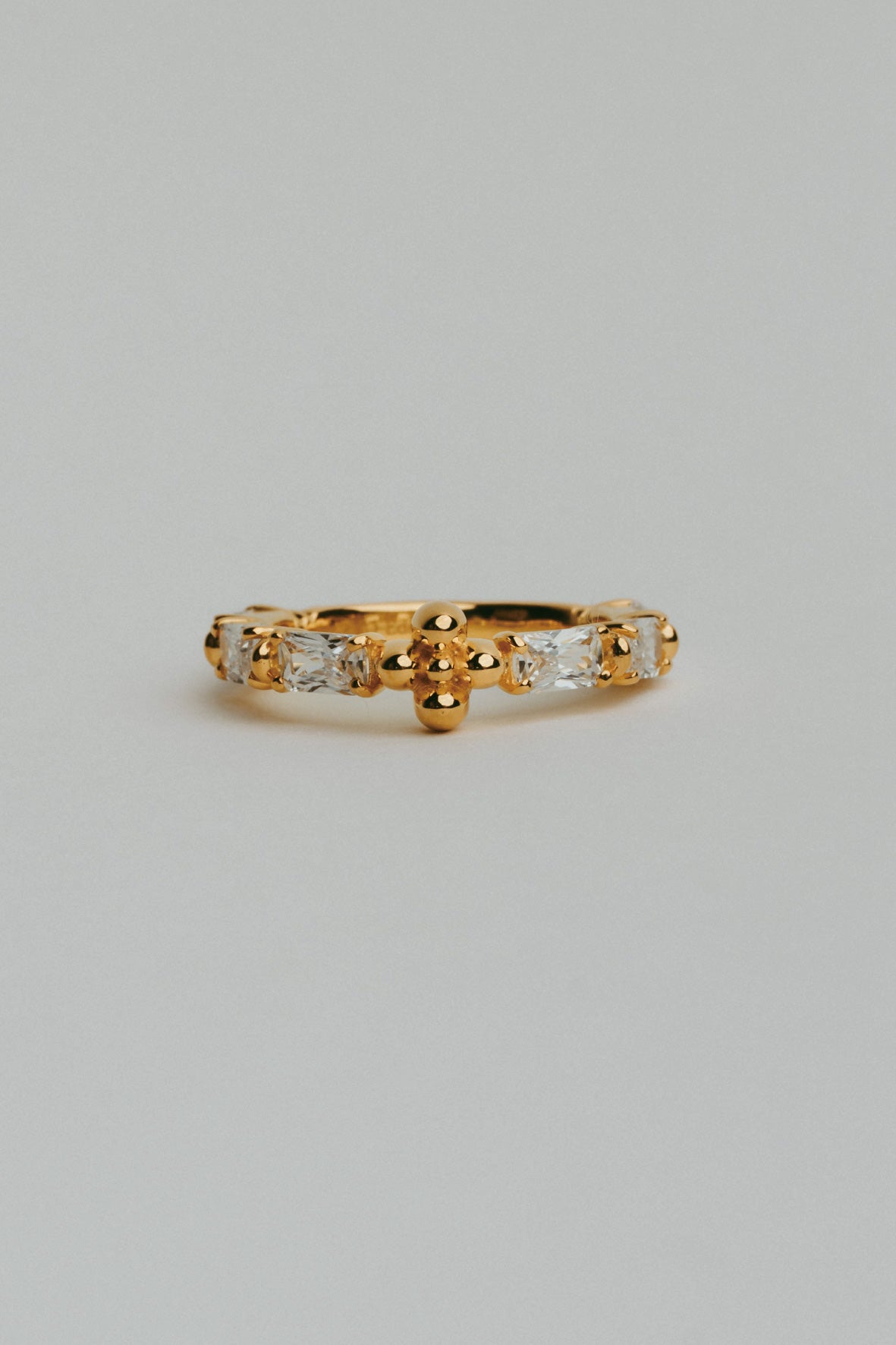【受注販売】 flower ring/02(cz)(silver/gold)