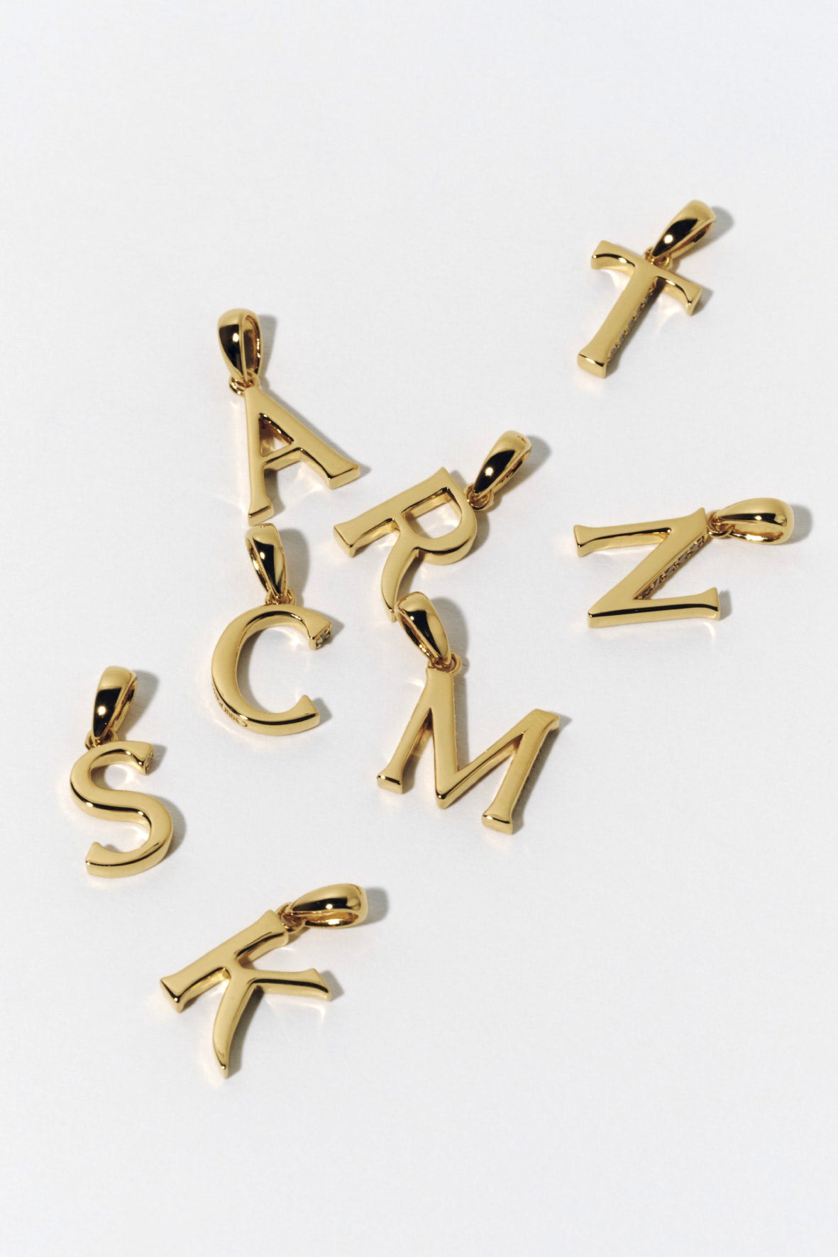 initial necklace/charm(silver/gold)