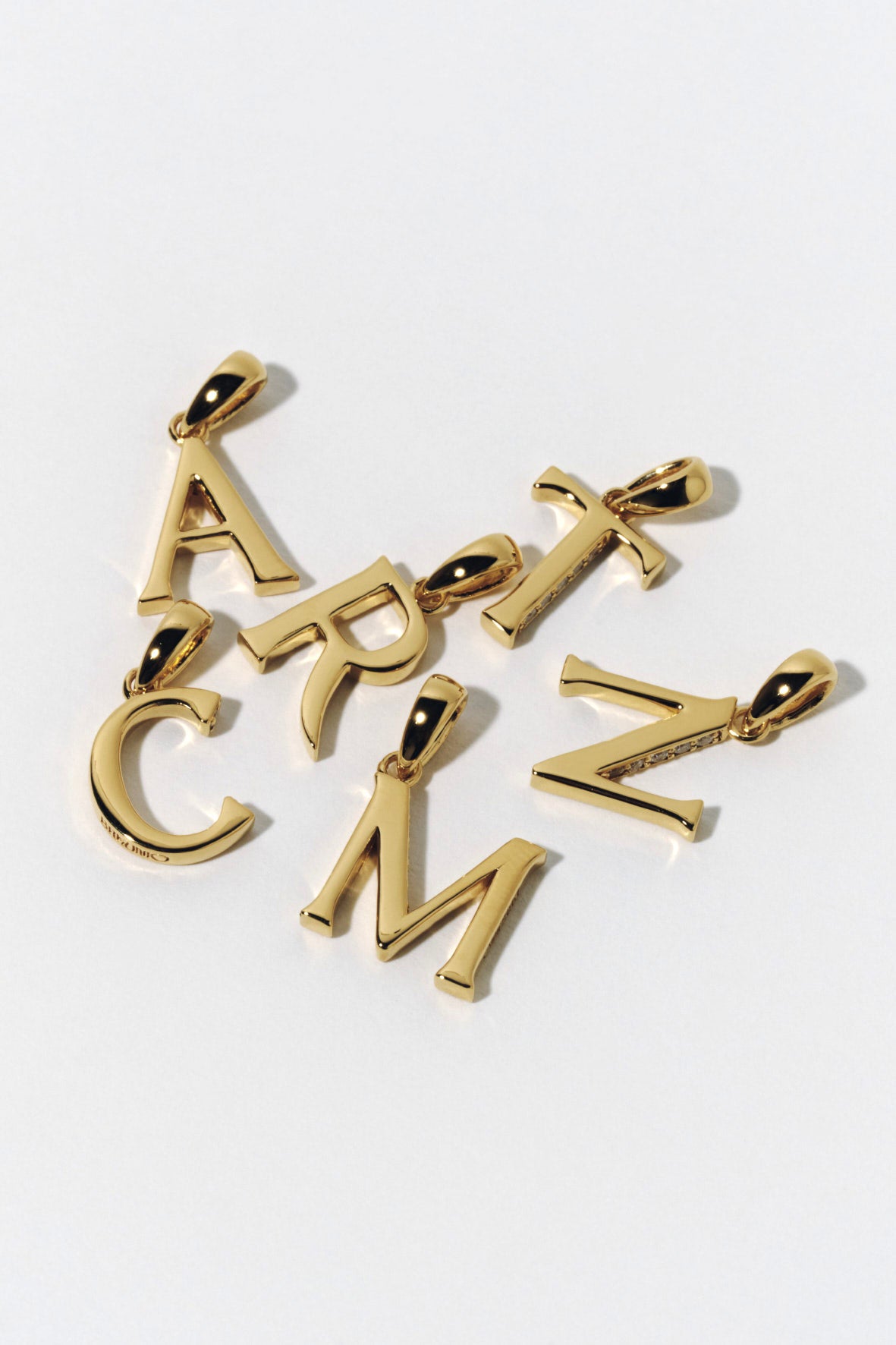 initial necklace/charm(silver/gold)
