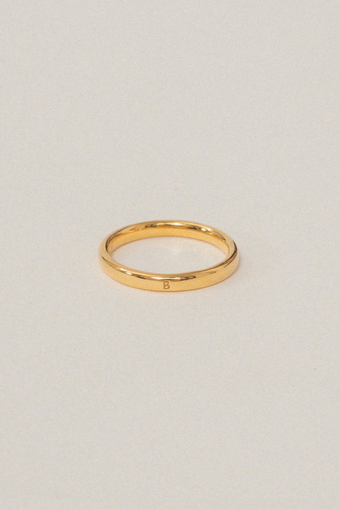 simple B ring(silver/gold)