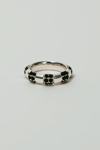 【受注販売】unit ring(onyx)(silver/gold)