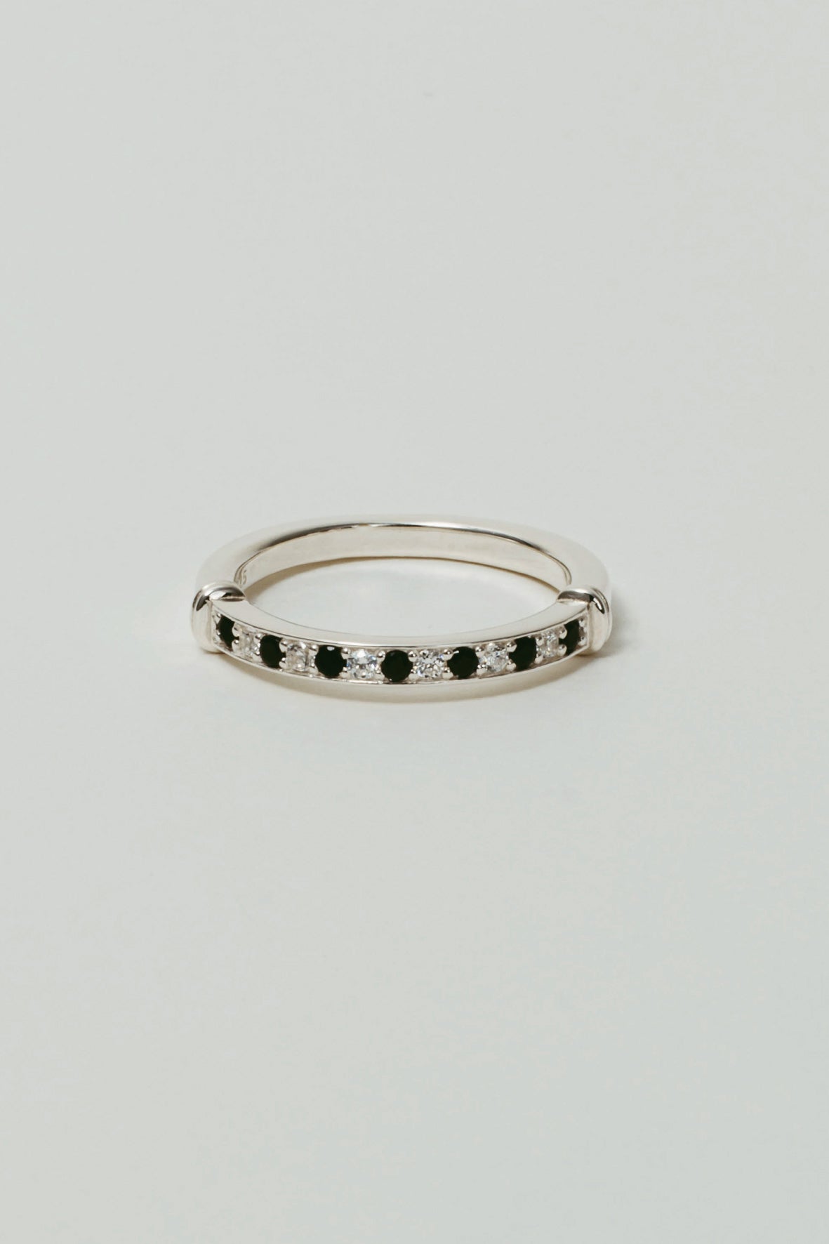 【受注販売】HR ring(cz×onyx)(silver/gold)