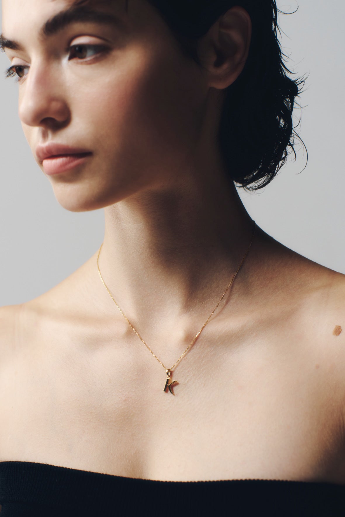 initial necklace/charm(silver/gold)