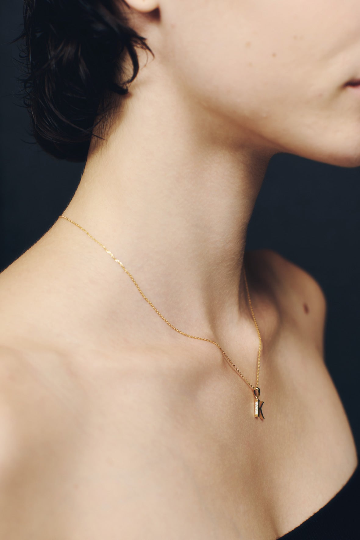 initial necklace/charm(silver/gold)