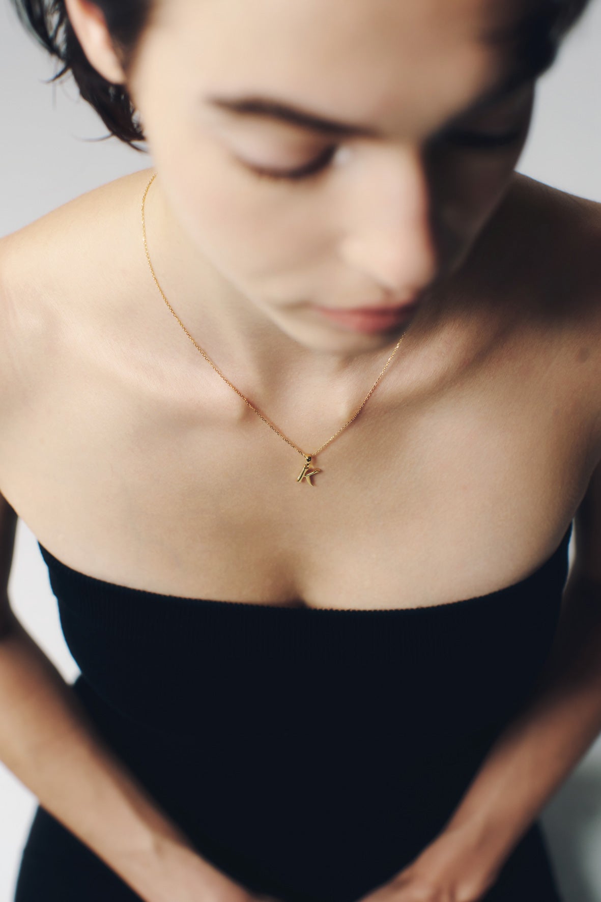 initial necklace/charm(silver/gold)