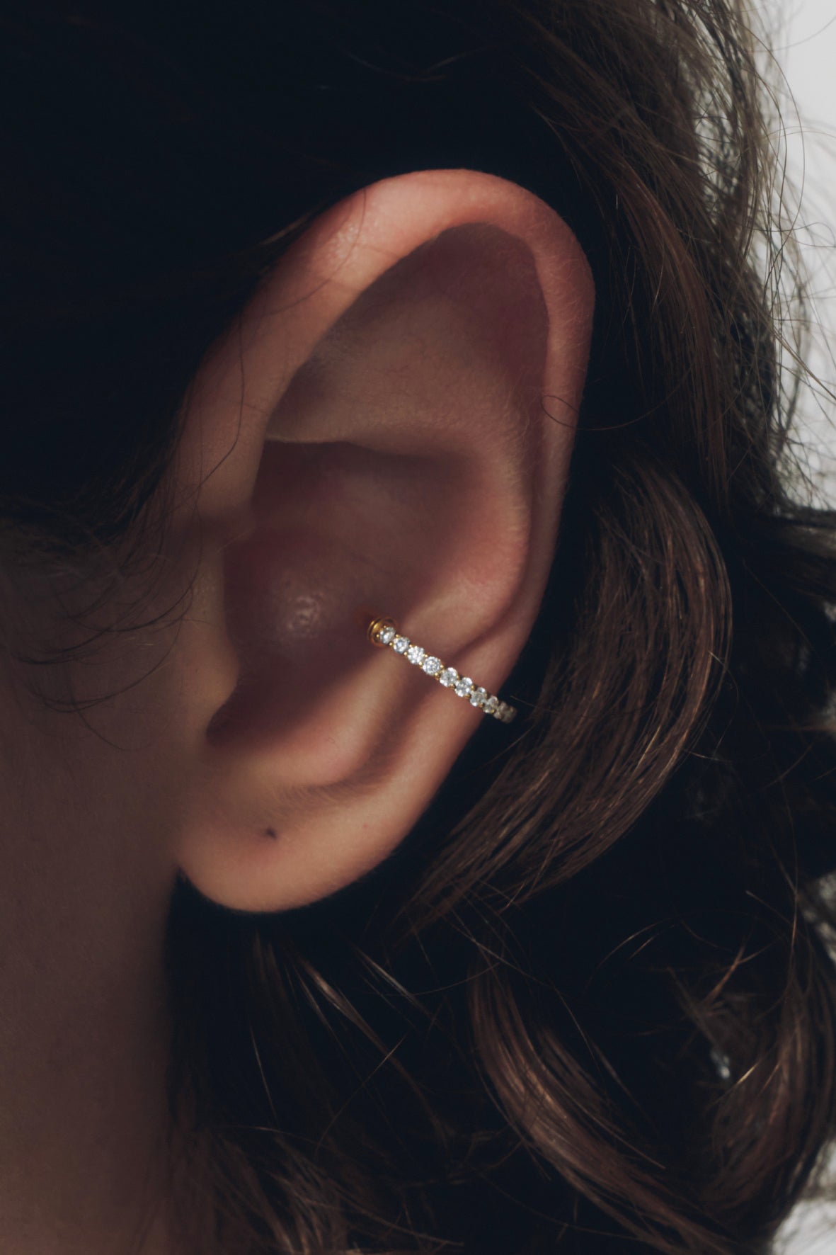 【受注商品】row ear cuff(cz)(silver/gold)