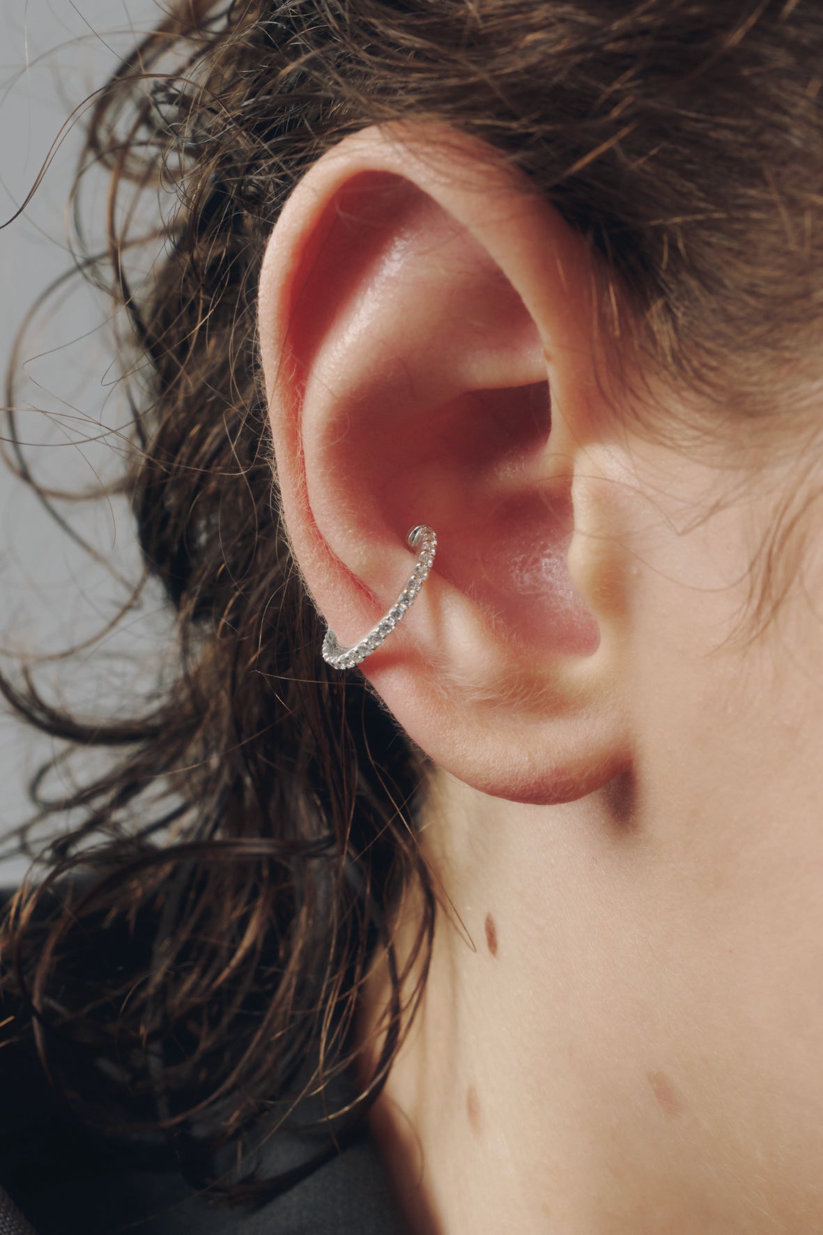 【受注商品】row ear cuff(cz)(silver/gold)