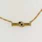 【受注商品】frame necklace(cz×onyx)(silver/gold)