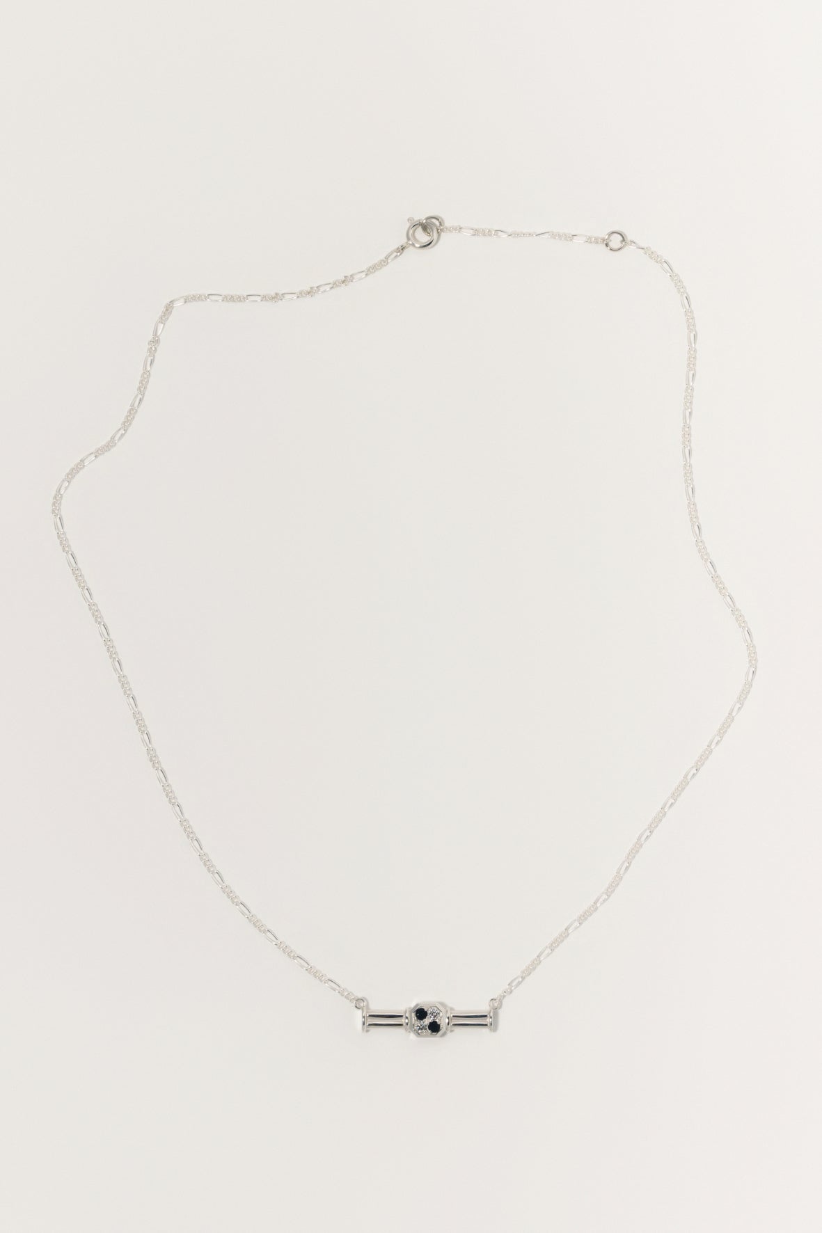【受注商品】frame necklace(cz×onyx)(silver/gold)