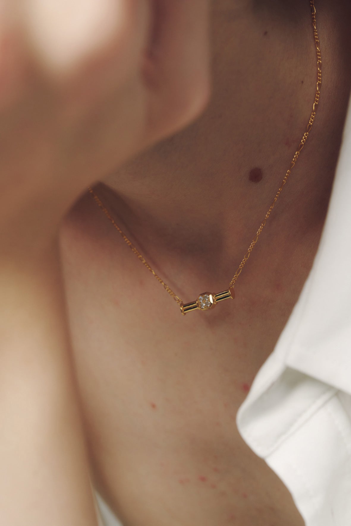【店舗用】frame necklace(cz)(silver/gold)