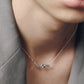 【受注商品】frame necklace(cz×onyx)(silver/gold)