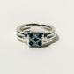 【受注商品】frame ring(cz×onyx)(silver/gold)