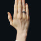 【受注商品】frame ring(cz×onyx)(silver/gold)