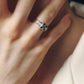 【受注商品】frame ring(cz×onyx)(silver/gold)