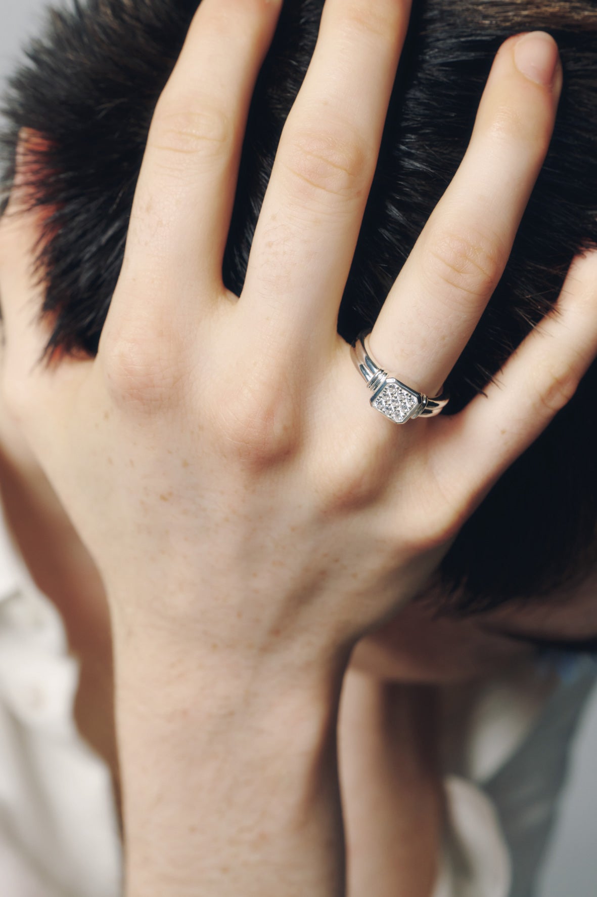 【店舗用】frame ring(cz)(silver/gold)