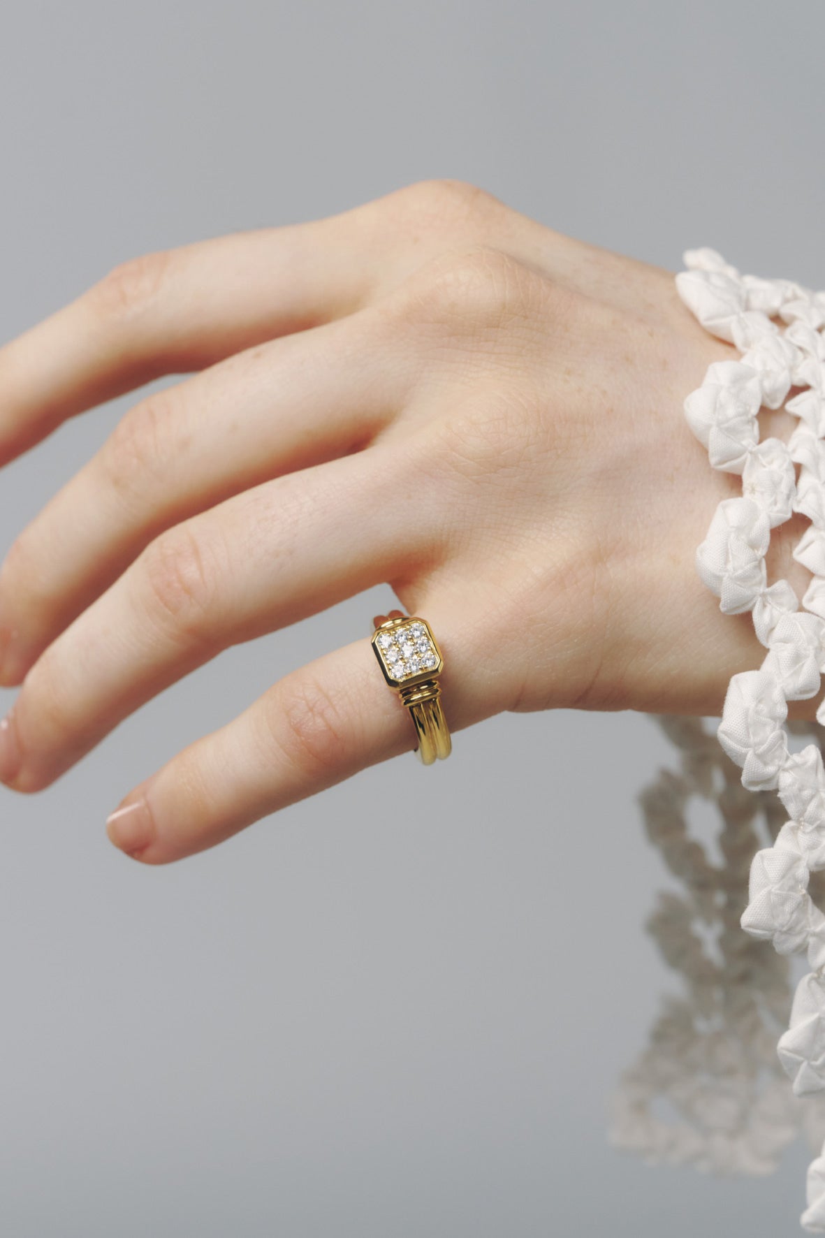 【店舗用】frame ring(cz)(silver/gold)