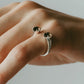 fork ring(sq)(silver/gold)