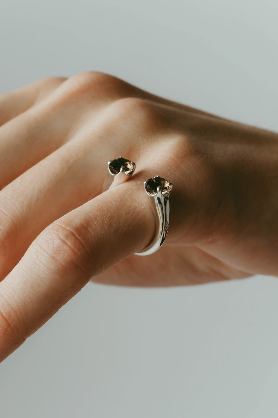 fork ring(sq)(silver/gold)