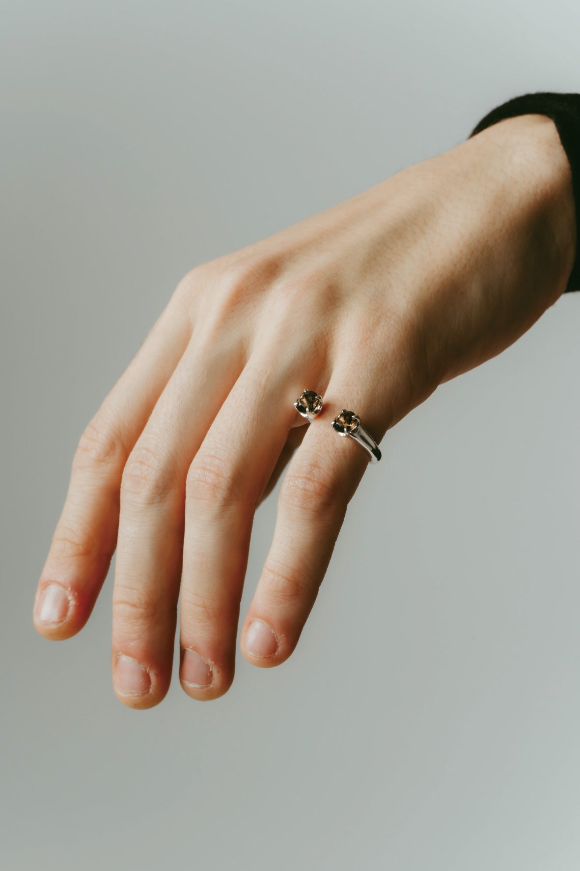 fork ring(sq)(silver/gold)