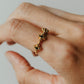 【店舗用】flower ring/03(onyx)(silver/gold)