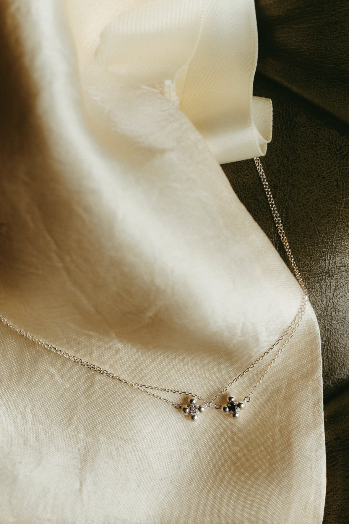 【店舗用】flower necklace/02(cz)(silver/gold)