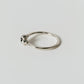 【店舗用】flower ring/04(onyx)(silver/gold)
