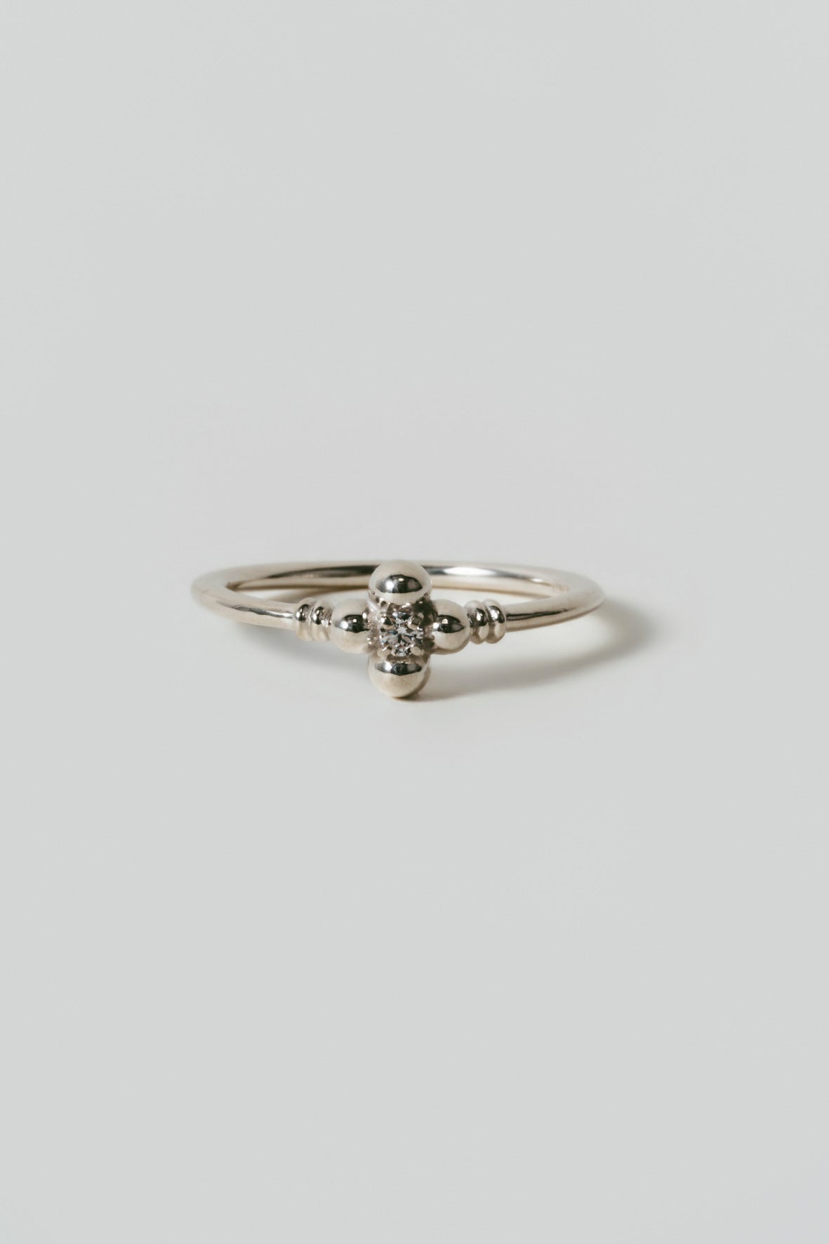【受注商品】flower ring/04(cz)(silver/gold)