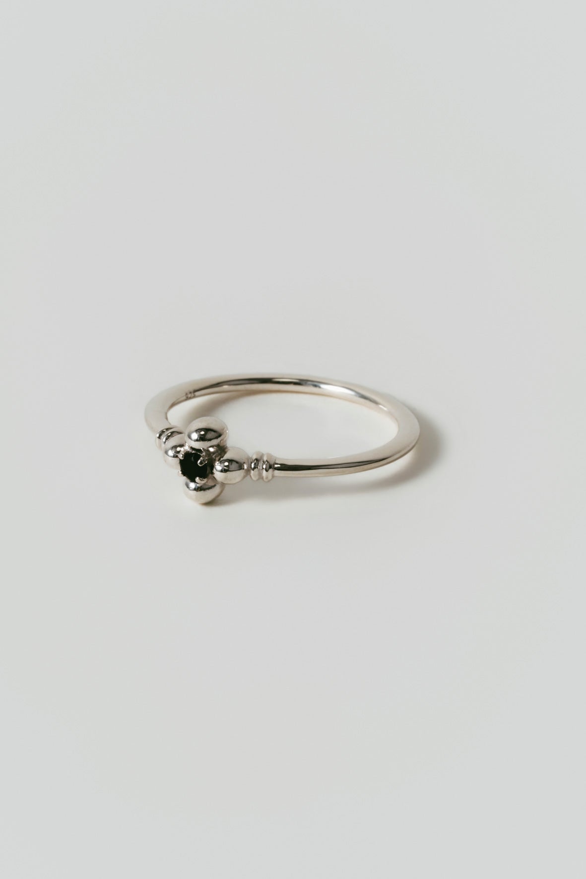 【店舗用】flower ring/04(onyx)(silver/gold)