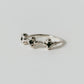 【店舗用】flower ring/03(onyx)(silver/gold)