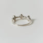 【店舗用】flower ring/03(onyx)(silver/gold)
