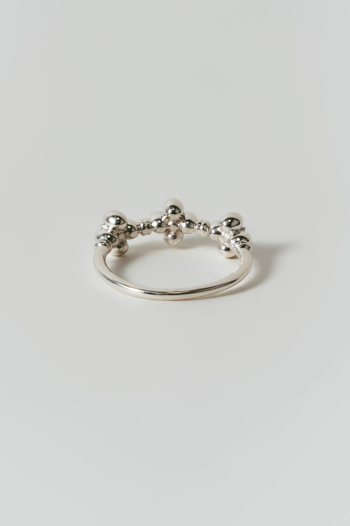 【店舗用】flower ring/03(onyx)(silver/gold)