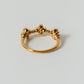 【店舗用】flower ring/03(onyx)(silver/gold)