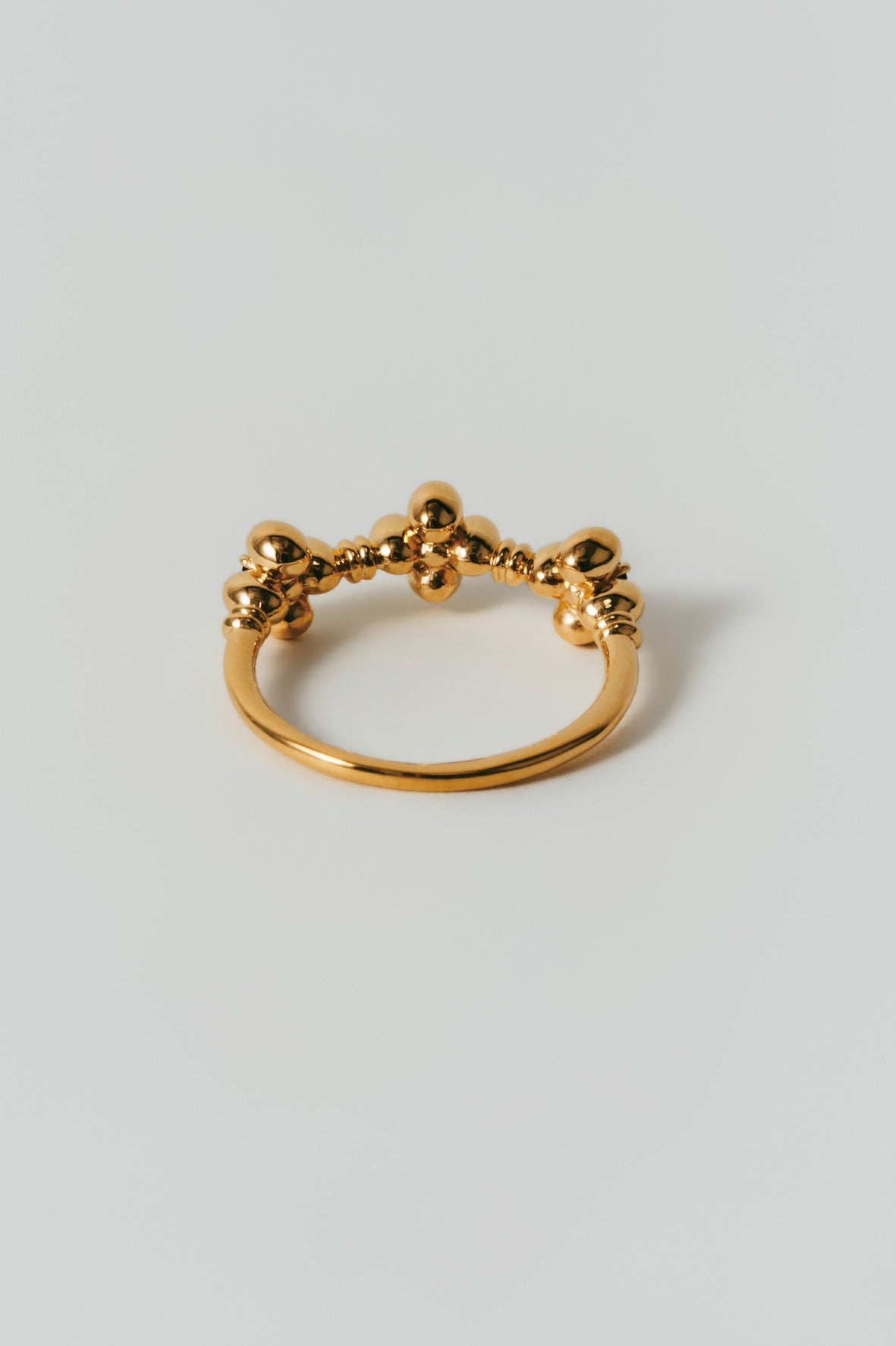 【店舗用】flower ring/03(onyx)(silver/gold)
