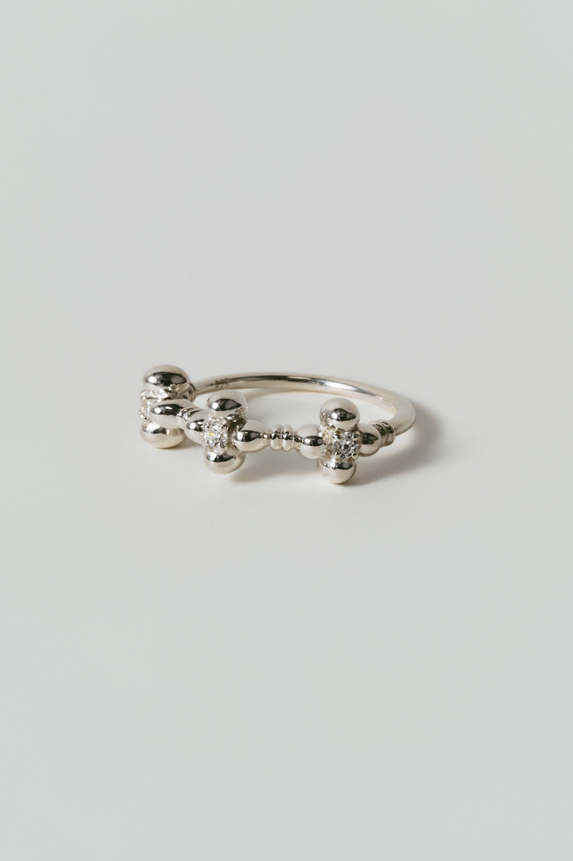 【受注商品】flower ring/03(cz)(silver/gold)