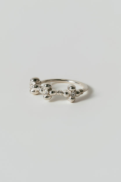 【受注商品】flower ring/03(cz)(silver/gold)