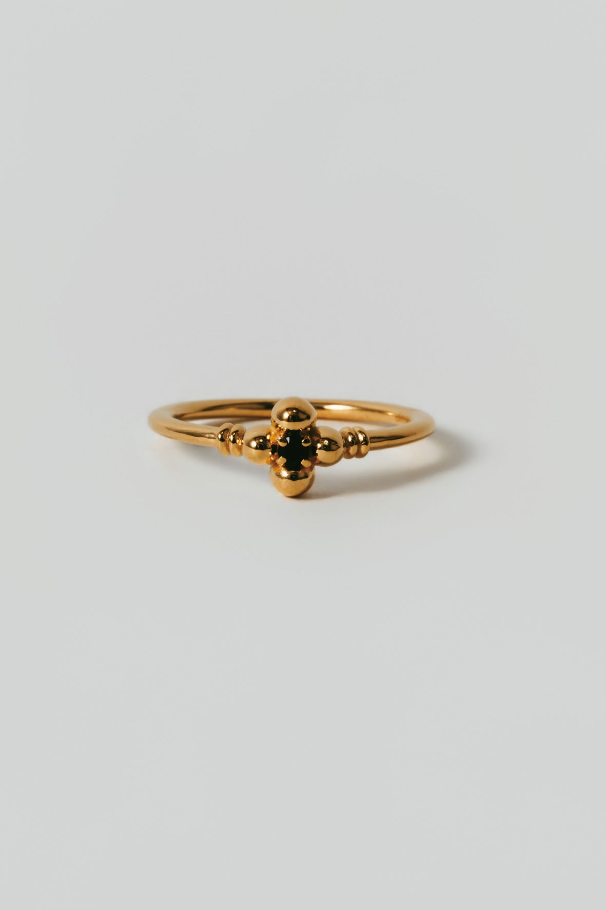 【店舗用】flower ring/04(onyx)(silver/gold)