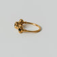 【店舗用】flower ring/03(onyx)(silver/gold)