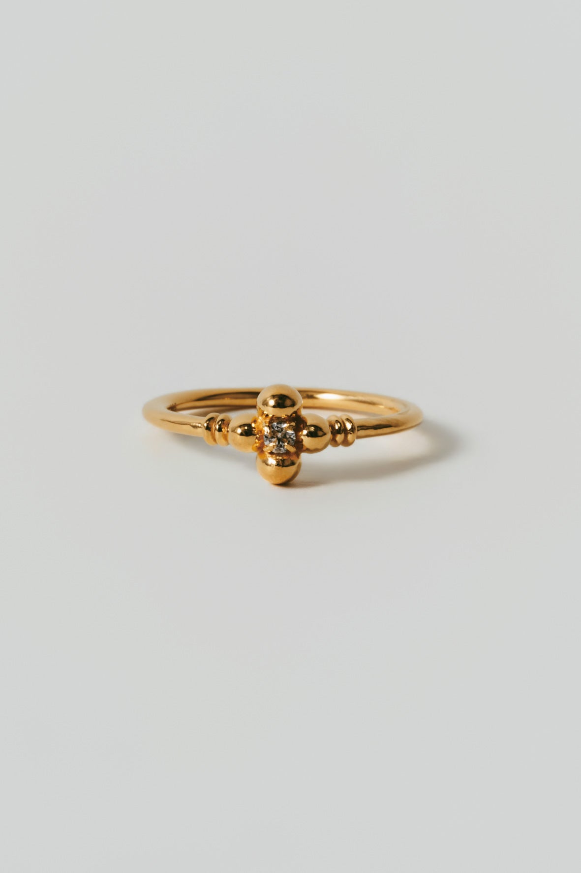 【受注商品】flower ring/04(cz)(silver/gold)