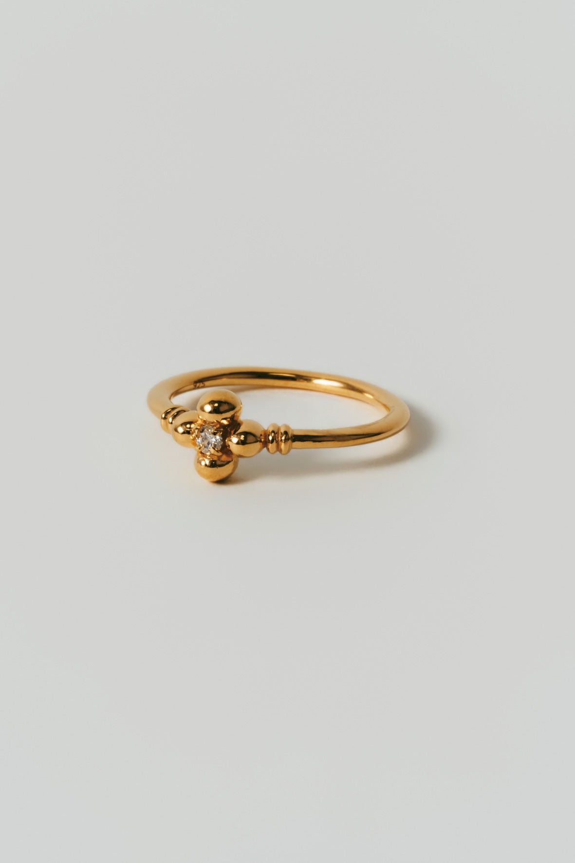 【受注商品】flower ring/04(cz)(silver/gold)