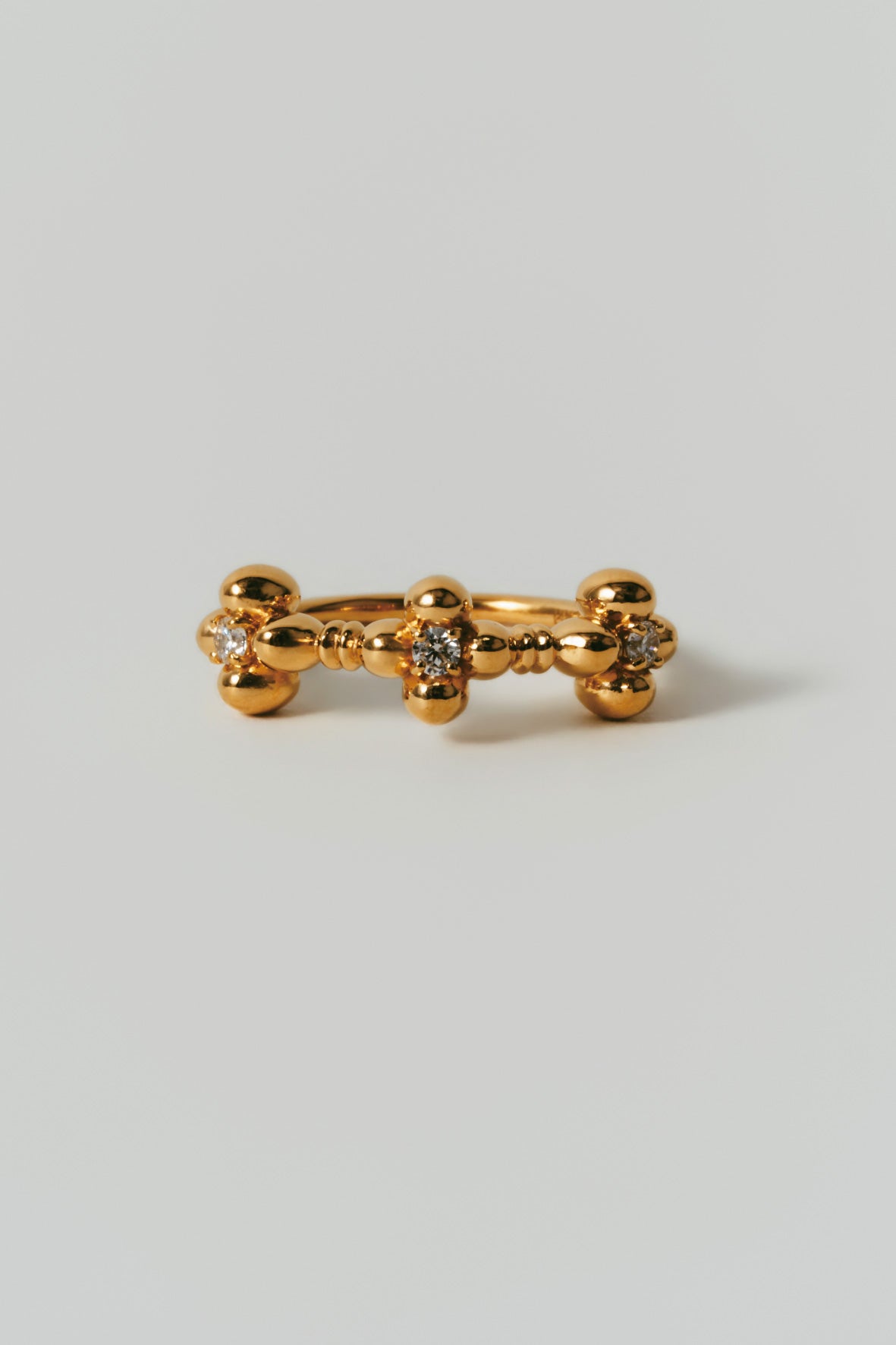 【受注商品】flower ring/03(cz)(silver/gold)