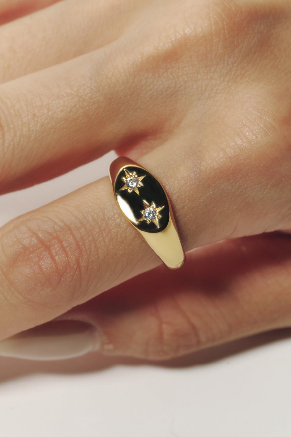【受注商品】robot eye ring(cz)(silver/gold)