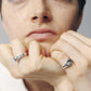 【受注商品】robot eye ring(cz×onyx)(silver/gold)