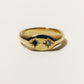 【受注商品】robot eye ring(cz×onyx)(silver/gold)