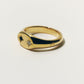 【受注商品】robot eye ring(cz×onyx)(silver/gold)