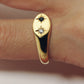 【受注商品】robot eye ring(cz×onyx)(silver/gold)