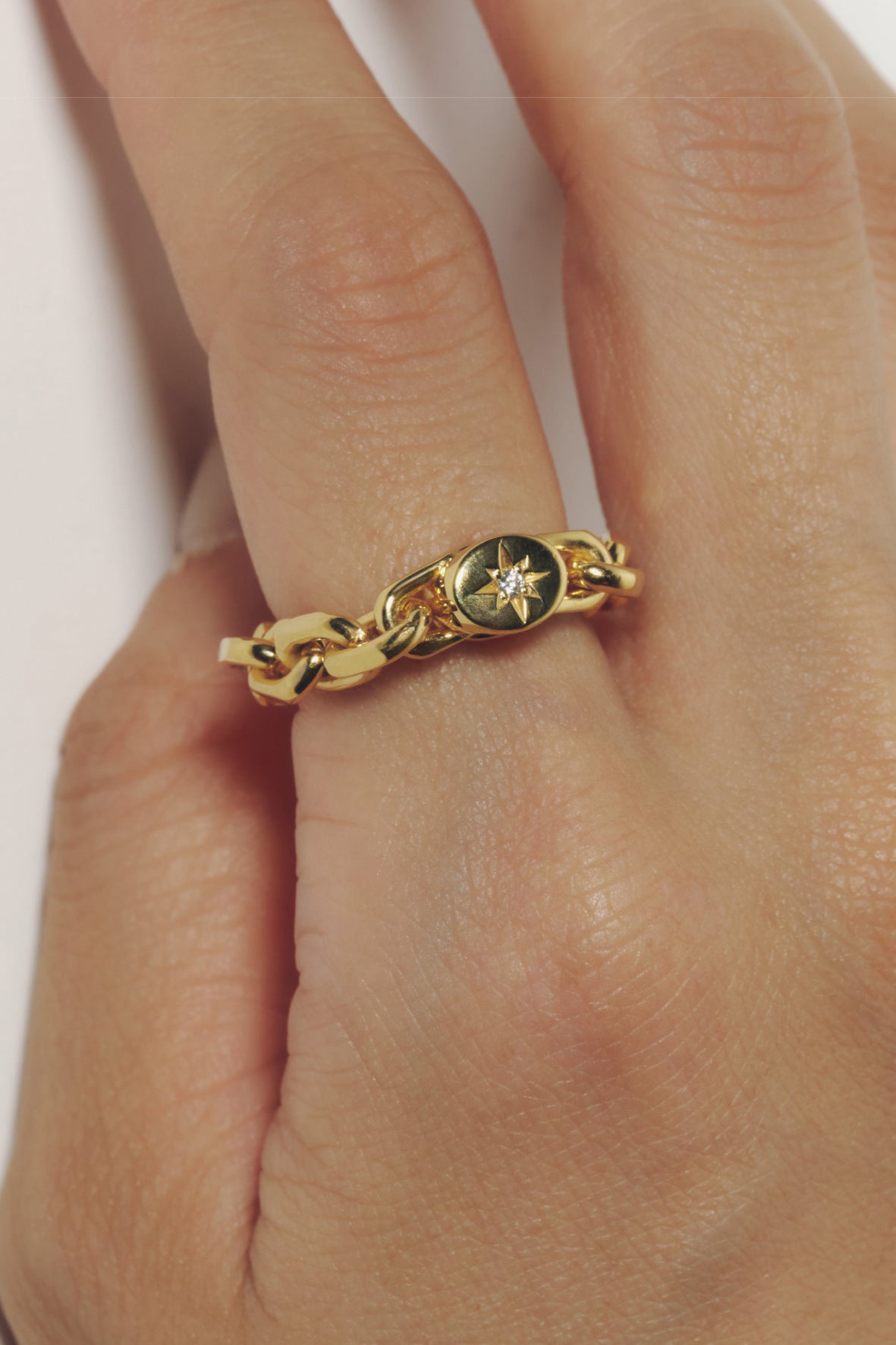 【受注商品】-Atelier限定- star chain ring(silver/gold)